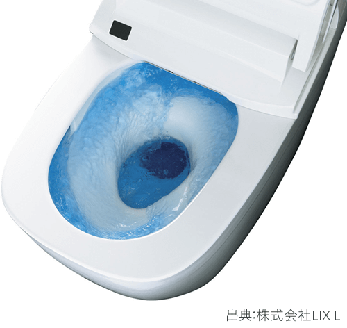 洗浄力の高まっている節水トイレのイメージ